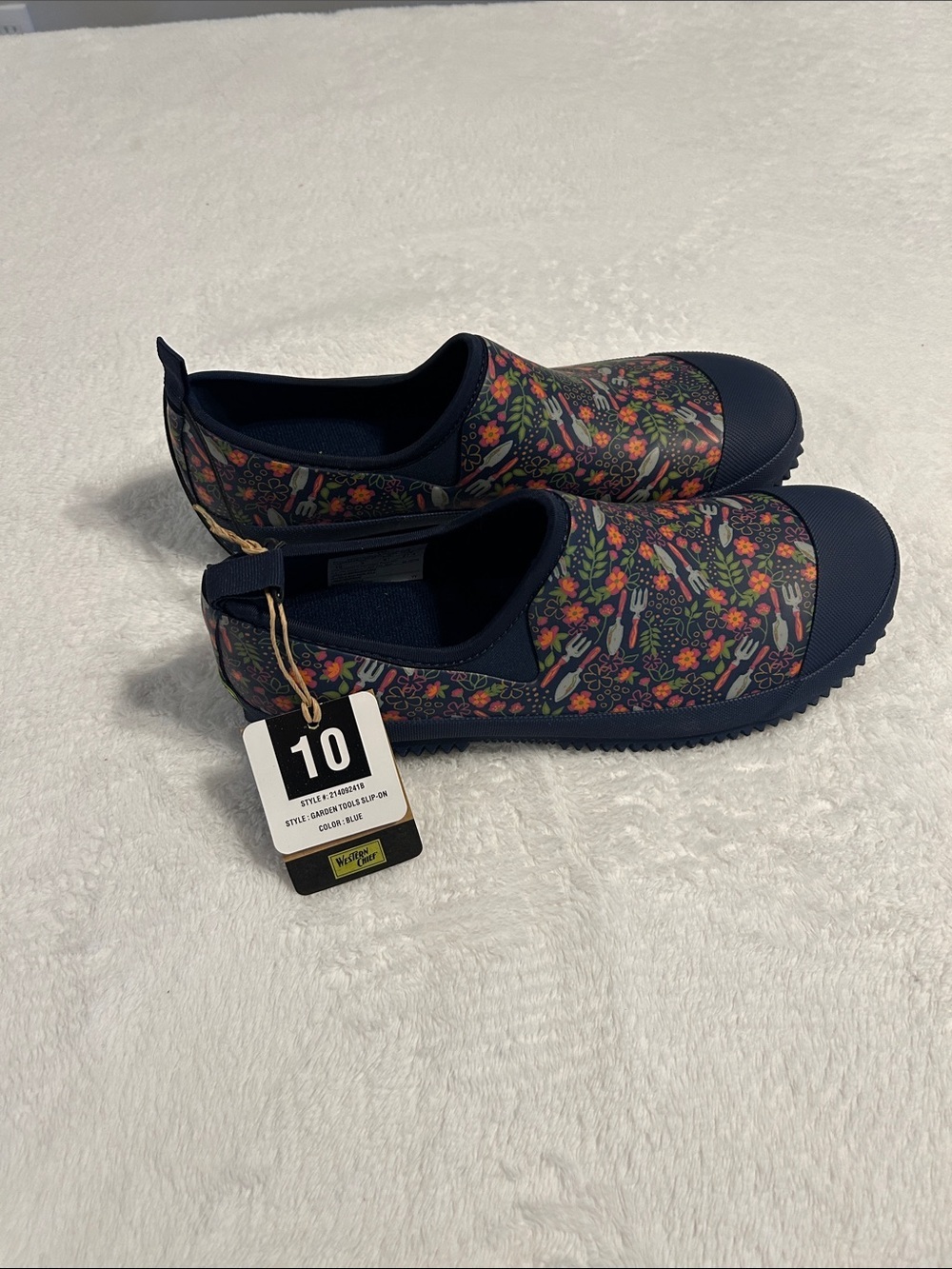 Western chief women’s garden tool Neoprene slip-on-blue. Size 10 - Picture 2 of 12